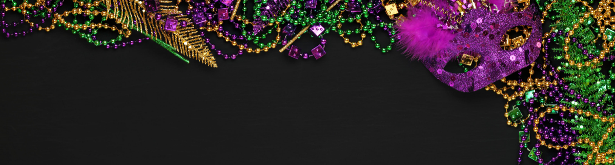 March Discover New Books banner image of Mardi Gras