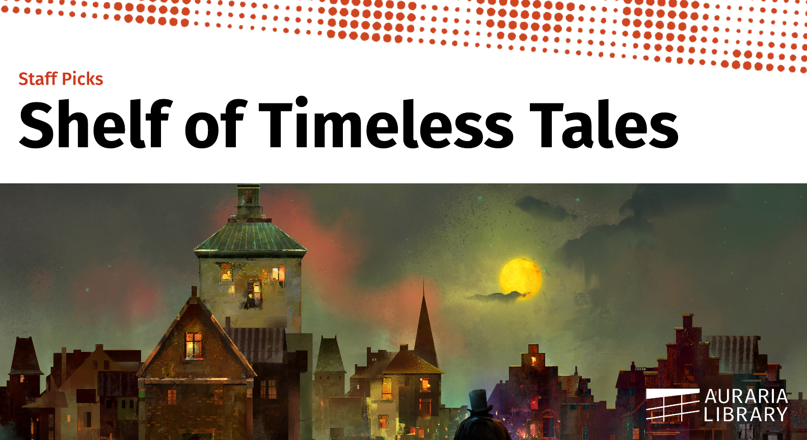 Promotional image for homepage headline: Shelf of Timeless Tales