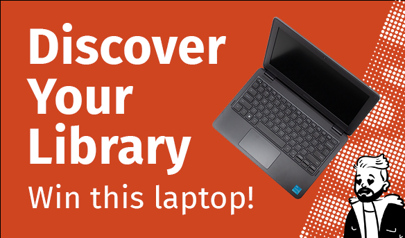 Promotional image for homepage headline: Win an 11” Dell 3120 Basic Computing Laptop
