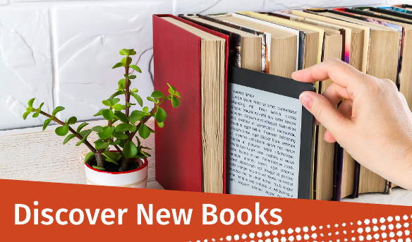 Promotional image for homepage headline: Discover New Books 2024