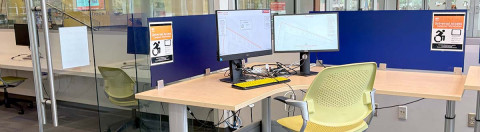 workstation in the assistive technology workroom