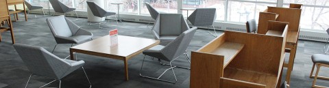 Quiet Study space located on the second floor of Auraria Library. 