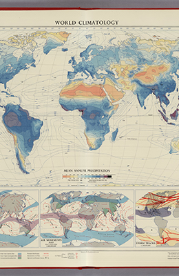 World climatology. Winkel's 'Tripel' projection. Mean annual precipitation, 1:65,000,000