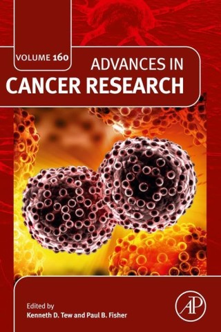 Cover of "Advances in Cancer Research," featuring a modern design and scientific imagery related to cancer studies.