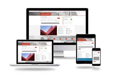 New responsive Auraria Library website works on desktop, mobile, and tablet 