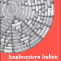 Red book cover featuring a detailed black-and-white woven basket spiral; titled “Southwestern Indian Recipe Book” by Zora Hesse.