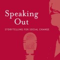 A diverse group of individuals passionately sharing stories to inspire social change and promote community engagement.