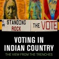 Cover of "Voting in Indian Country" by Jean Reith Schroedel showing Native American imagery, "Standing Rock," and the theme of voting rights activism.