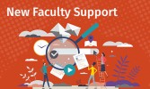 An illustrated graphic of faculty teaching